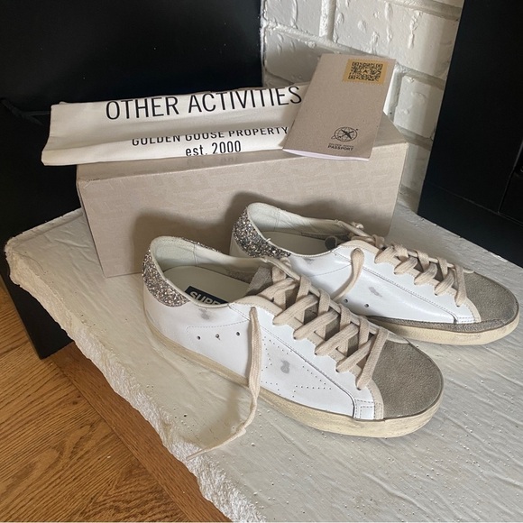 Golden Goose Super-Star Sneaker - Silver Glitter Heel - US 8 | EU 38 🪩 - Picture 5 of 14